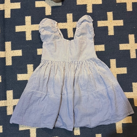 Blue Ruffled Tiered Sleeveless Sundress - Picture 3 of 3